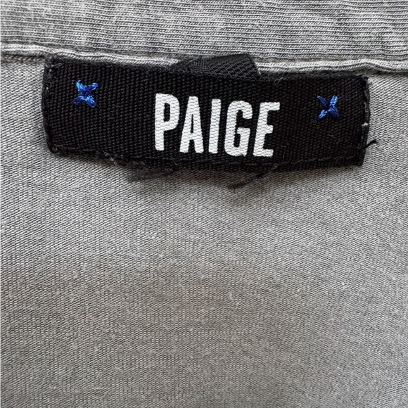 Paige Men's Gray Henley Short Sleeve Shirt in Large - Picture 2 of 4